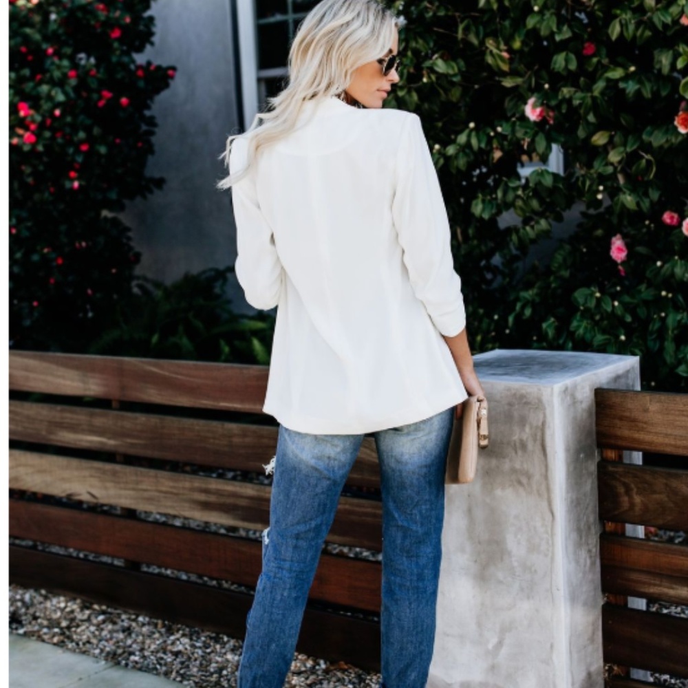 ANJA White Blazer - Picture 5 of 7